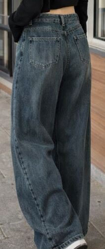 10深色水洗寬版牛仔褲（顯瘦版型）