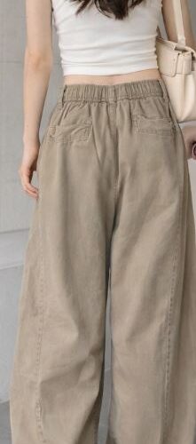 12鬆緊腰寬版休閒長褲（顯瘦舒適款）