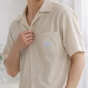 6抗皺休閒翻領短袖襯衫（輕熟男必備）